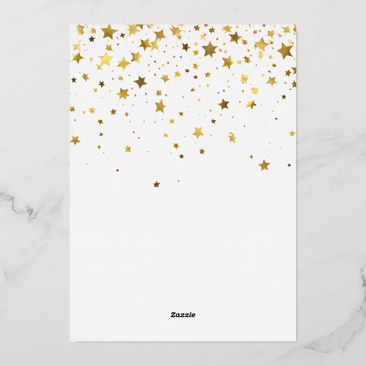 13歳の誕生日が正式に10代の若者写真コラージュ 箔招待状 (裏面)