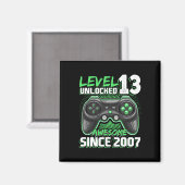 13歳の誕生日におすすめの2007年ビデオゲーム13周年記念 マグネット (正面/裏面)
