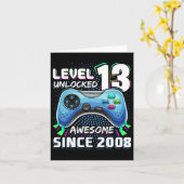 13歳の誕生日におすすめの2008年ビデオゲーム13周年記念 カード (黄色い花)