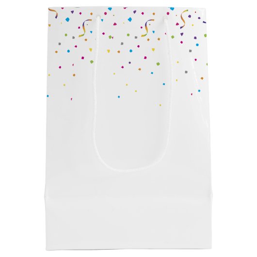 13歳の誕生日を祝うあひるの赤ちゃんペアとバルーン ミディアムペーパーバッグ (裏面)