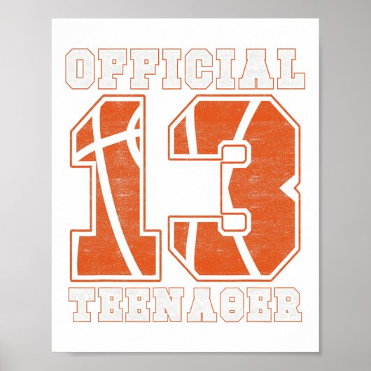 13歳の誕生日を迎えた少年公式パーティー バイケットビー ポスター (正面)