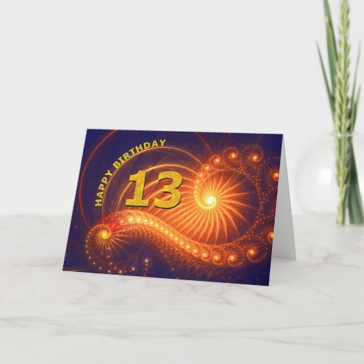 13歳の誕生日カード カード (正面)