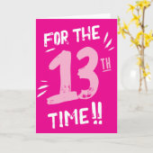 13歳の誕生日カード ティーンエイジャー向け カード (黄色い花)