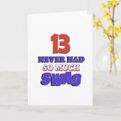 13歳の誕生日ギフト カード (黄色い花)