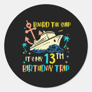 13歳の誕生日クルーズ旅行 面白い船旅のバケーション ラウンドシール