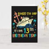 13歳の誕生日クルーズ旅行 面白い 海の旅のお土産 カード (黄色い花)
