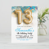 13歳の誕生日グラデーション招待状 招待状 (スタンド正面)