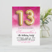 13歳の誕生日グラデーション招待状 招待状 (スタンド正面)