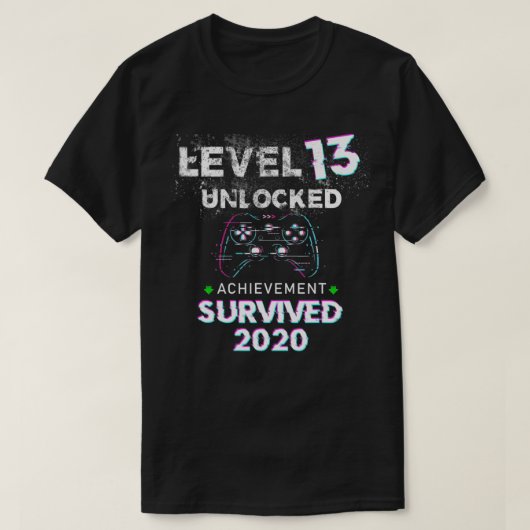 13歳の誕生日ゲーマーボーイギフトレベル13アンロックされたサー Tシャツ (デザイン正面)