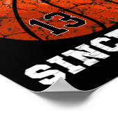 13歳の誕生日スケッチラバーギフト13歳ヴィンテージ ポスター (角)