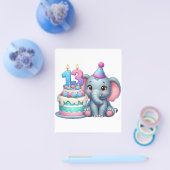 13歳の誕生日ゾウのケーキ チラシ (シングル)