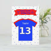 13歳の誕生日パーソナライズされたパーティの招待状 招待状 (スタンド正面)