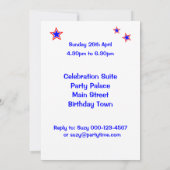 13歳の誕生日パーソナライズされたパーティの招待状 招待状 (裏面)