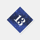 13歳の誕生日パーティーのためのスターギャラクシー スタンダードカクテルナプキン (角)