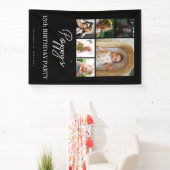 13歳の誕生日パーティーのオフィシャルティーンエイジャーの写真コラージュ 横断幕 (インサイチュ)