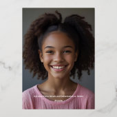 13歳の誕生日パーティーハンドドローンフォイル招待状 箔招待状 (裏面)