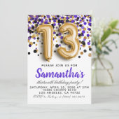 13歳の誕生日パーティー招待状 招待状 (スタンド正面)