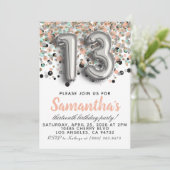 13歳の誕生日パーティー招待状 招待状 (スタンド正面)