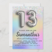 13歳の誕生日パーティー招待状 招待状 (正面)
