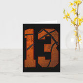 13歳の誕生日パーティー13歳のバスケットボール カード (黄色い花)