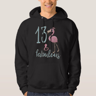 13歳の誕生日フラミンゴの服 少女 誕生日 パーカ