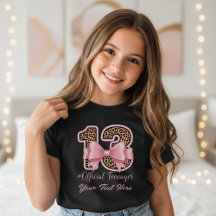 13歳の誕生日プレゼント ピンクのヒョウ柄リボン