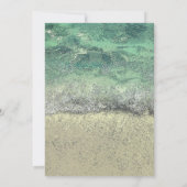 13歳の誕生日プールパーティー 水 アブストラクトアート カスタム 招待状 (裏面)