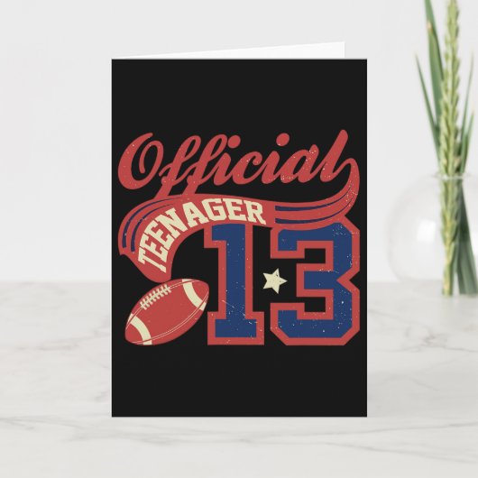 13歳の誕生日ボーイ オフィシャル ティーンエージャー 13歳 カード (正面)