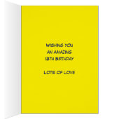 13歳の誕生日名前をカスタムするイエローブルーピクセルゲーマー (内側 (右))