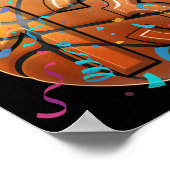 13歳の誕生日少年バスケットボールTシャツ ポスター (角)