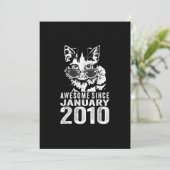 13歳の誕生日猫 13年間素晴らしいね Januaryから 招待状 (スタンド正面)