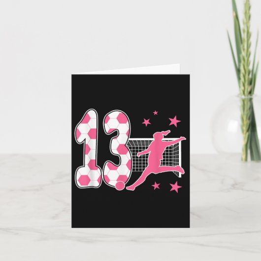 13歳の誕生日 サッカー好き 13歳 サッカーファン カード (正面)
