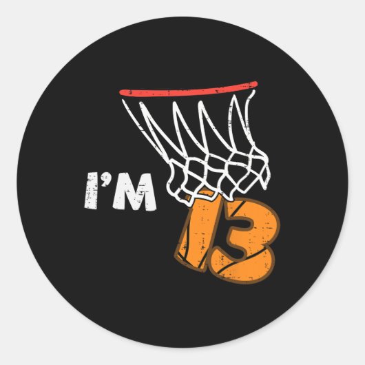 13歳の誕生日 スケッチ わたし13歳 十三歳の誕生日 ラウンドシール (正面)