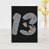 13歳の誕生日 ロッククライミング 少年 誕生日プレゼント カード (黄色い花)