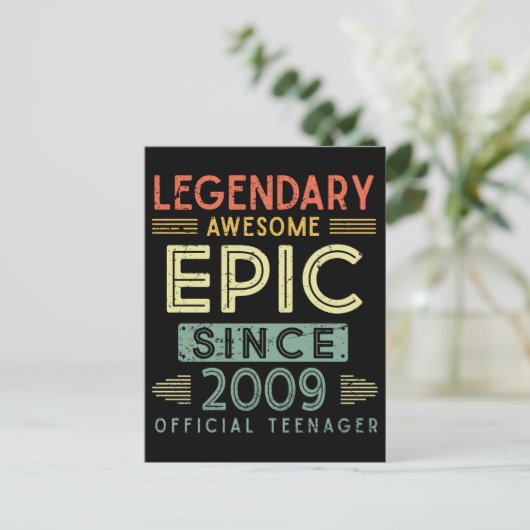 13歳の誕生日 伝説の2009年 公式ティーンエージャー ポストカード (スタンド正面)