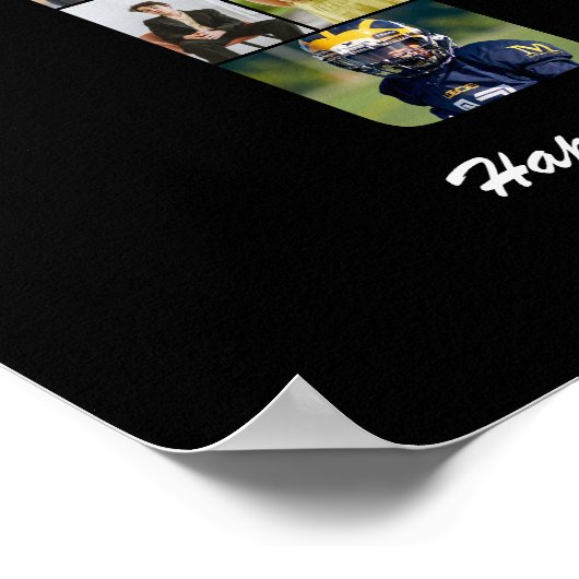 13歳の誕生日　数字の13　カスタム　フォトコラージュ ポスター (角)