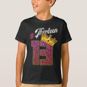 13歳オフィシャル10代の若者13th誕生日 tシャツ