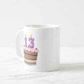 13歳オンお誕生日ケーキ コーヒーマグカップ (正面左)
