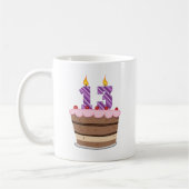 13歳オンお誕生日ケーキ コーヒーマグカップ (左)