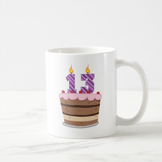 13歳オンお誕生日ケーキ コーヒーマグカップ (右)