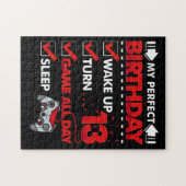 13歳ゲーマー少年13rd完璧な誕生日ゲーム ジグソーパズル (横)