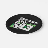 13歳サッカーサッカーキッズ13誕生日少年 ペーパープレート (アングル)