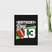 13歳サッカーパーティーテーマ13th誕生日ボーイ カード (正面)