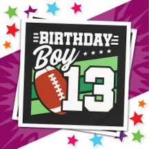 13歳サッカーパーティーテーマ13th誕生日ボーイ