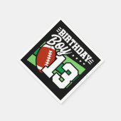 13歳サッカーパーティーテーマ13th誕生日ボーイ スタンダードカクテルナプキン (角)