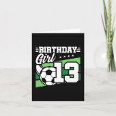13歳サッカー13誕生日女 カード (正面)