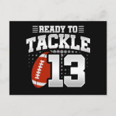 13歳タックルサッカーパーティー13誕生日 ポストカード (正面)