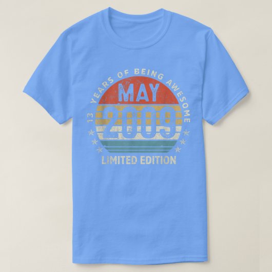 13歳ヴィンテージ2009年5月限定版13日 Tシャツ (デザイン正面)