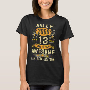 13歳ヴィンテージ2009年7月13誕生日 Tシャツ