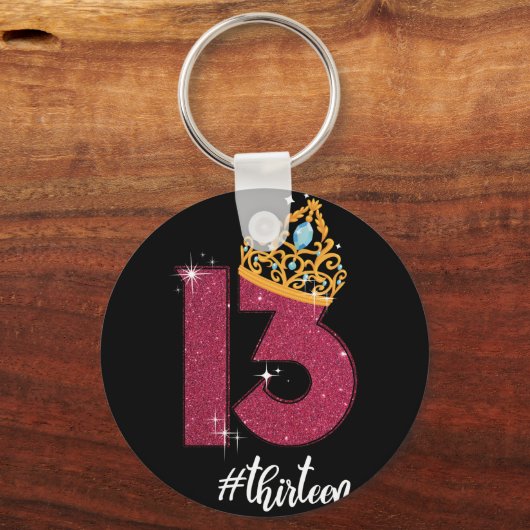 13歳公式10代の若者13誕生日ギフト キーホルダー (正面)
